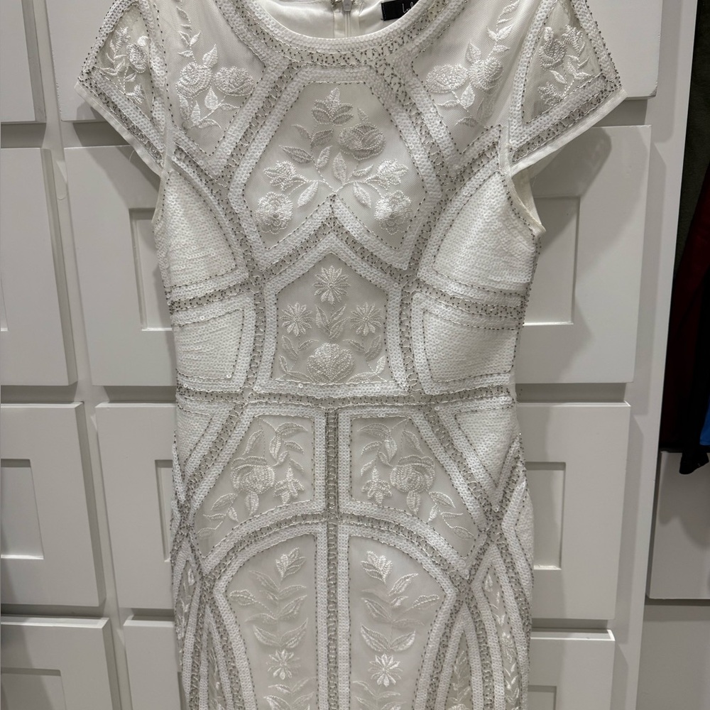 Lulu's Ivory Embroidered Mini Dress